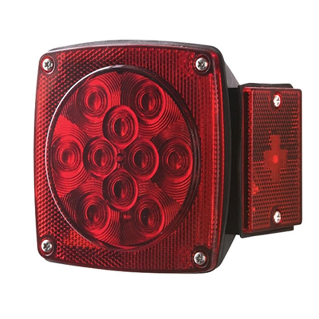 (image for) Trailer Stop/Turn/Tail Light Only LED 4.75" Square 11 Diode Red Standard Right Hand Dexter/Redneck #STL-8RB