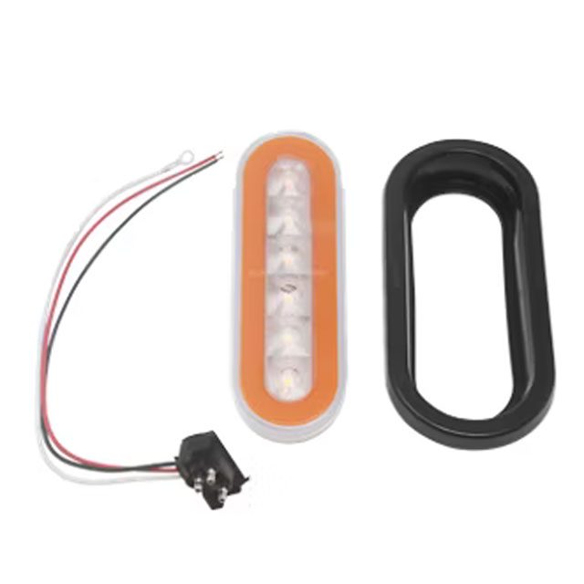(image for) Trailer Park/Turn Light Kit 6'' Oval Amber/Clear Glolight Dexter/Redneck #STL111ACBK