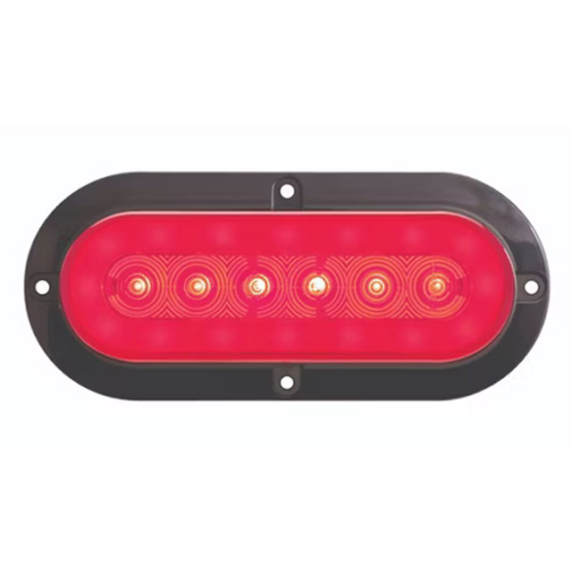 (image for) Trailer Stop/Turn/Tail Light Only LED 6'' Oval 22 Diode Red Glolight Dexter/Redneck #STL111RFB