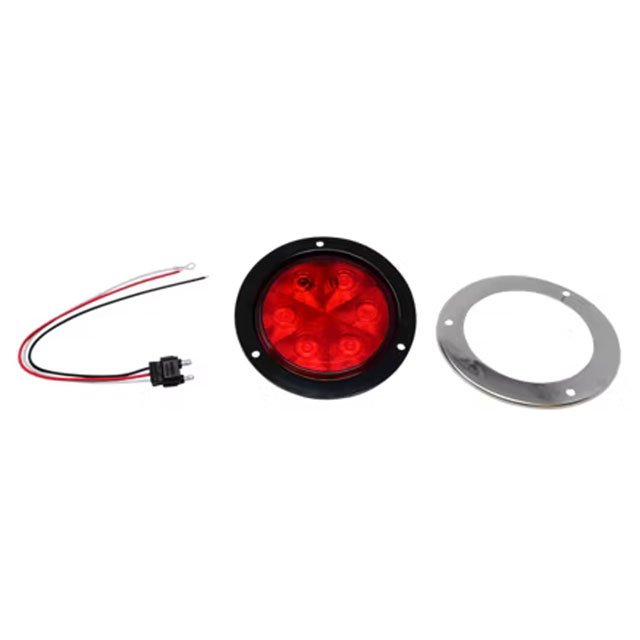(image for) Trailer Stop/Turn/Tail Light Kit LED 4" Round Standard Red Dexter/Redneck #STL13RFBK