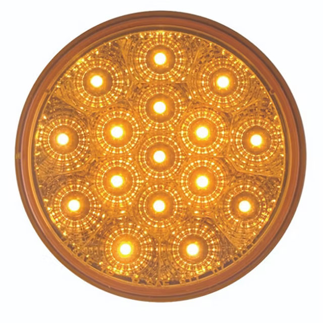 (image for) Trailer Park/Turn Light Only LED 4'' Round 16 Diode Amber Micro-Flex Dexter/Redneck #STL23AB