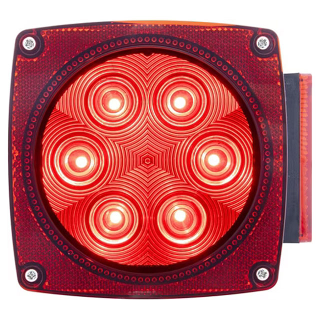 (image for) Trailer Stop/Turn/Tail Light Only LED 7 Diode Standard Right Hand Red Dexter/Redneck #STL38RB