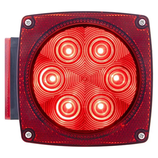 (image for) Trailer Stop/Turn/Tail Light Only LED 10 Diode Standard Left Hand Red Dexter/Redneck #STL39RB