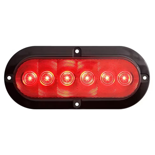 (image for) Trailer Stop/Turn/Tail Light Only LED 6'' Oval 6 Diode Red Fleet Dexter/Redneck #STL73RB