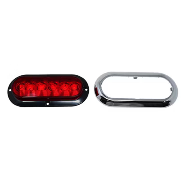 (image for) Trailer Stop/Turn/Tail Light Kit LED 6" Oval 6 Bulb Red Fleet Dexter/Redneck #STL73RBK