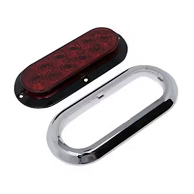 (image for) Trailer Stop/Turn/Tail Light Kit LED 6'' Oval 10 Bulb Red Standard Dexter/Redneck #STL78RBK