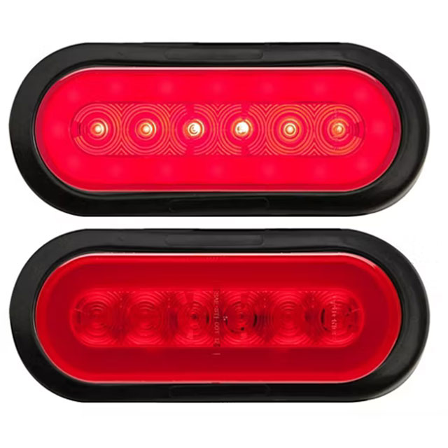 (image for) Trailer 6" Oval LED Light KIt Red Dexter/Redneck #TLL112RK
