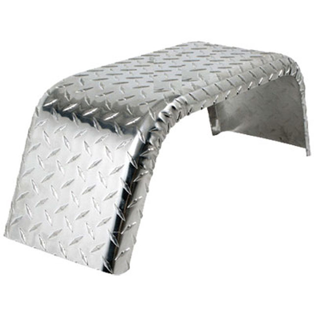 (image for) Jeep Square Break Single Axle Aluminum Tread Plate Trailer Fender 8-12" Tire Dexter-Redneck #2614-1AT