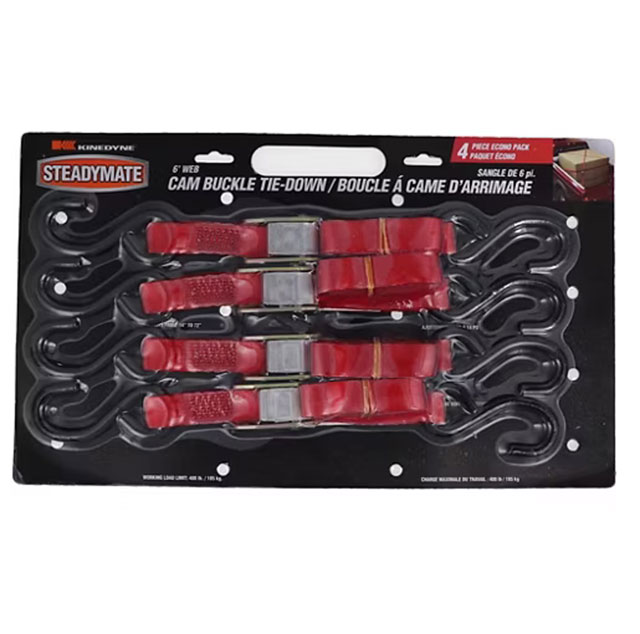 (image for) Steadymate Cam Buckle Straps 1" X 6' Qty: 4 Dexter/Redneck #15532