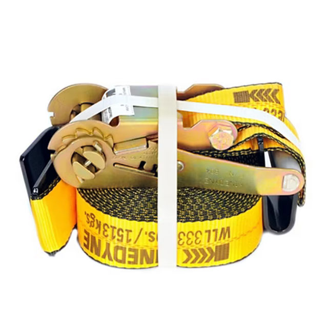 (image for) Wide Handle Ratchet Cargo Strap Flat Hooks Heavy Duty 2" X 27' Dexter/Redneck #802HD-27F