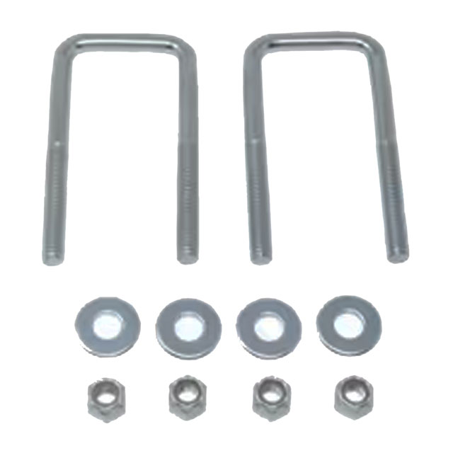 (image for) Square U-Bolt, Nut & Washer 4" X 1 3/4" Zinc Pkg Of 2 Dexter/Rednek #HW04-030