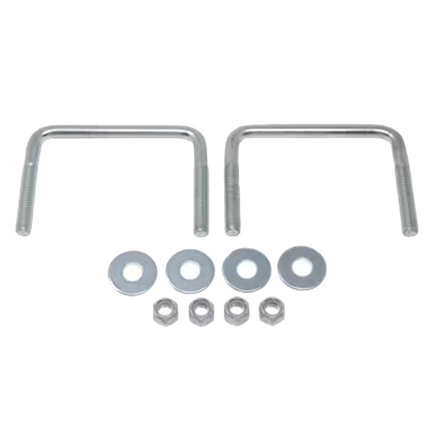 (image for) Square U-Bolt, Nut & Washer 4 1/8 x 3" Zinc Pkg Of 2 Dexter/Redneck #HW04-065