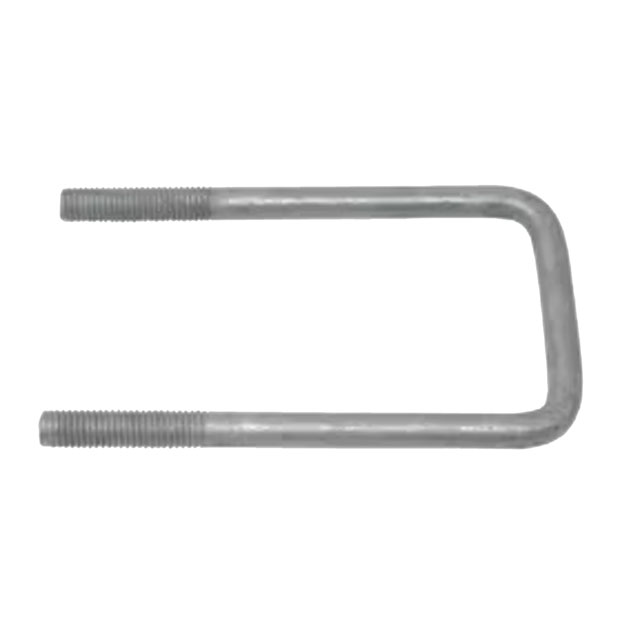 (image for) Square U-bolt 3 1/16" x 6.31" Galvanized Dexter/Redneck #UBGC12X306X631