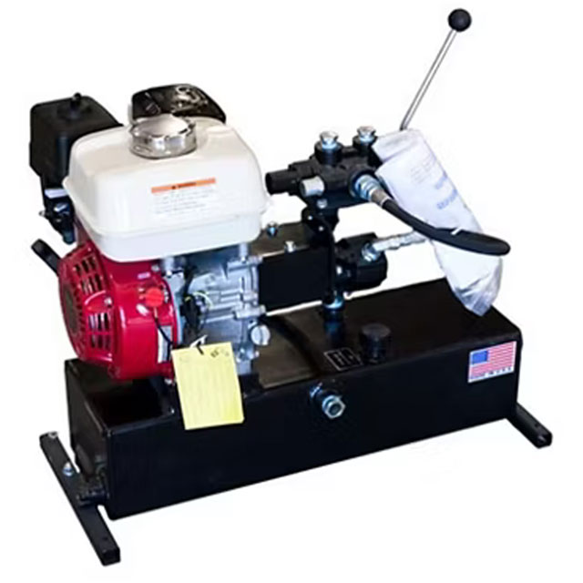 (image for) Trailer Powerhoist KTI GasHydraulic Pump With Control Valve and Coil Start Dexter/Redneck #GP1-DA