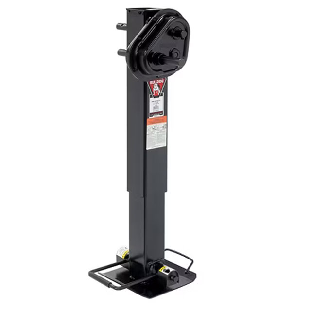 (image for) Trailer Dropleg Jack Medium Duty 25K Side Wind Twin Cam Dexter/Redneck #183749TC