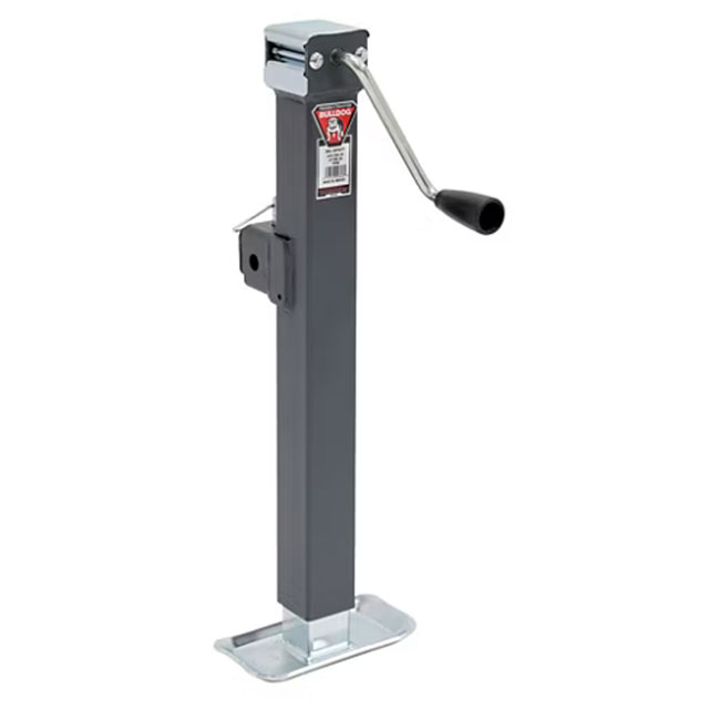 (image for) Bulldog Trailer Pipe Mount Jack 5,000 lb Square Side Wind Dexter/Redneck #195362