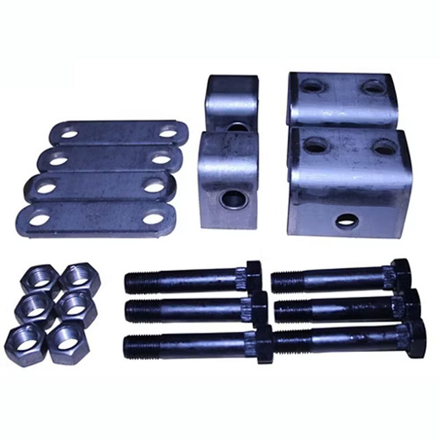 (image for) Trailer Spring Hanger Kit Single 2-7K Axle 1.75" Double Eye Spring Short Hanger Long Strap Steel Bushing Dexter/Redneck #ASP1