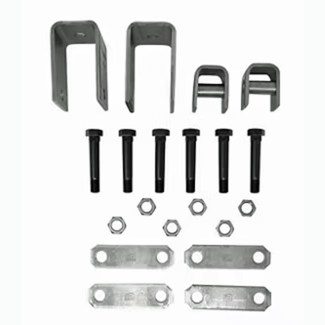 (image for) Trailer Spring Hanger Kit Single 2-7K Axle 1.75" Double Eye Spring Tall Hanger Long Strap Steel Bushing Dexter/Redneck #APS5