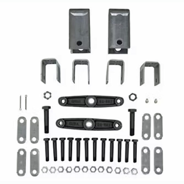 (image for) Trailer Spring Hanger Kit Tandem 2-7K Axles 1.75" Double Eye Spring 2 1/2" Front & Rear Hangers Dexter/Redneck #APT1