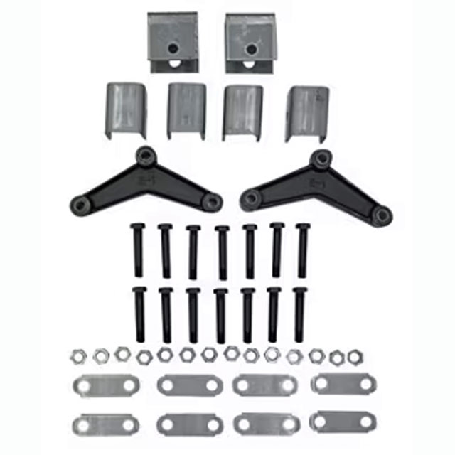 (image for) Trailer Spring Hanger Kit Tandem 2-7K Axles 1.75" Double Eye Spring 1 1/2" Front & Rear Hangers Dexter/Redneck #APT3