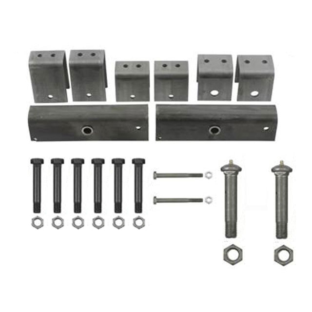 (image for) Trailer Tandem Axle Spring Hanger Kit 2" Slipper Springs 3.5-8K 4" Hangers Long Equalizer Dexter/Redneck #APT6SE-36SC-GRS