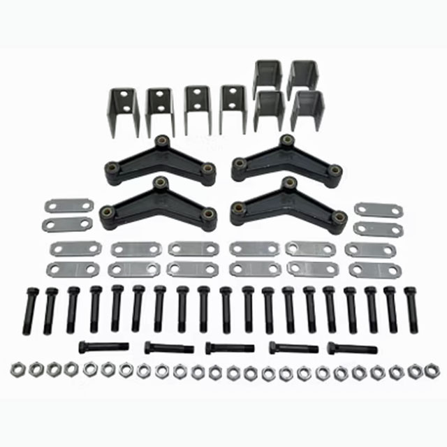 (image for) Trailer Suspension 2-7K Triple Axle Spring Hanger Kit 1.75" Double Eye Springs Curved Equalizer Dexter/Redneck #APTT3