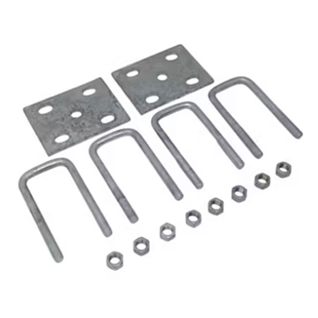 (image for) Trailer Galvanized Suspension U-Bolt Kit 1/2"-20 X 4 7/16" For 3.5k 2" Square Axle Dexter/Redneck #APUBS2GBK-481