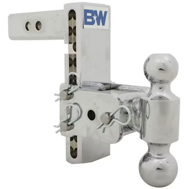 (image for) Trailer Receiver Hitch Ball-Mount Adjustable Channel Multi-Ball 10k 7" Drop Chrome Dexter/Redneck #TS10040C