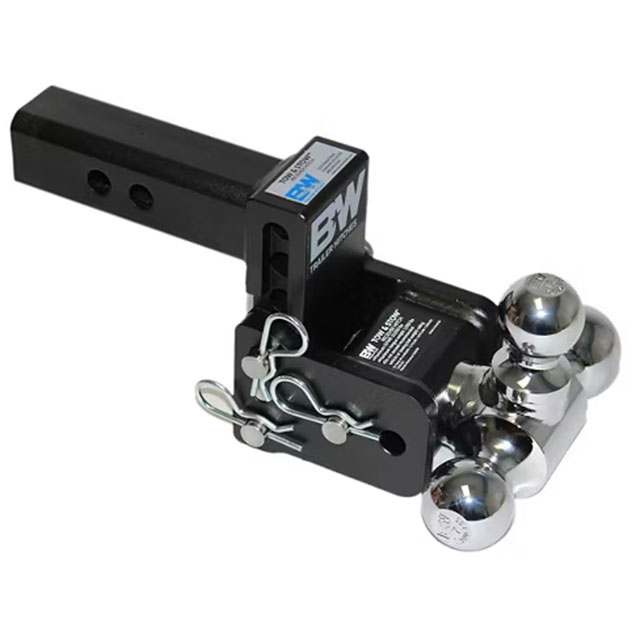 (image for) Trailer Receiver Hitch Ball-Mount Adjustable Channel Tri-Ball 10k Painted Dexter/Redneck #TS10047B