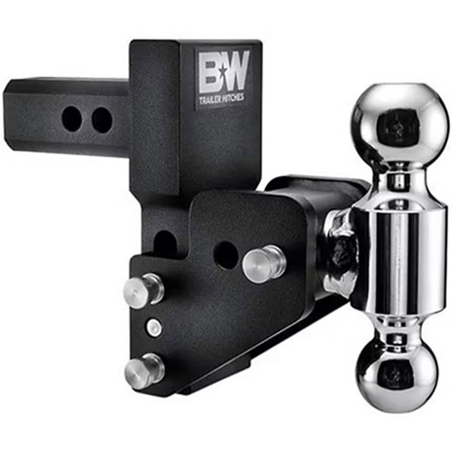 (image for) Trailer Receiver Hitch Multi Pro Ball-Mount Adjustable Channel Dual Ball 10k 2.5" Drop Dexter/Redneck #TS10063BMP