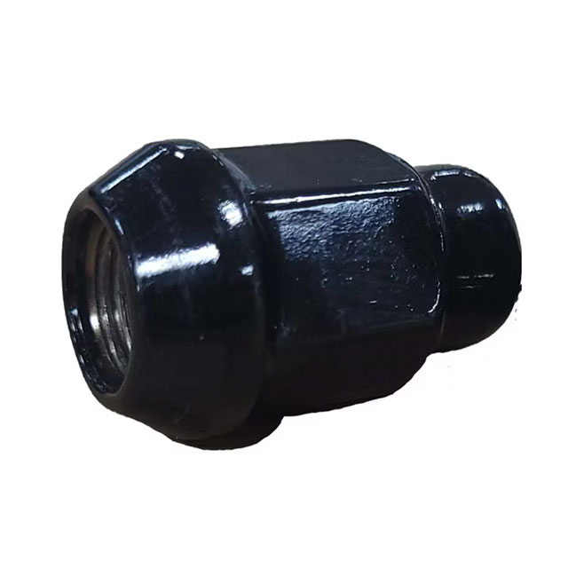 (image for) Trailer Hex Wheel Nut Black Bulge/Acron Style 1/2"-20 60° Degree Cone Dexter/Redneck #12BLN-L