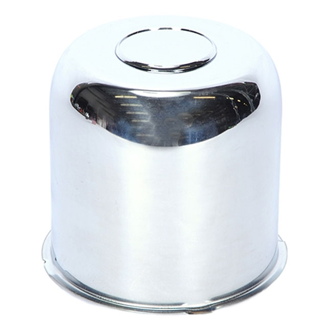 (image for) Chrome 8 Lug Trailer Wheel Push Through Center Cap With Plug 5.125" Diameer Center Dexter/Redneck #5125EZ