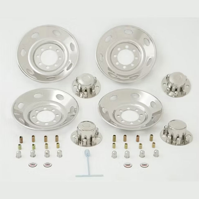 (image for) Trailer Wheel Simulator Set Bolt-On 17.5" Wheels 8 Lug Dexter/Redneck #GDST175