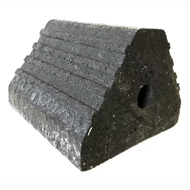 (image for) Trailer Wheel Chock With 1" Rope Thru-Hole 32K Rated Dexter/Redneck #HDWC-SHL1