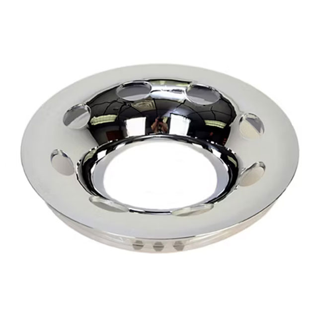 (image for) Trailer Wheel Liner Chrome 14" Wheels 5 On 4.5" Bolt Pattern Dexter/Redneck #QT544CLO