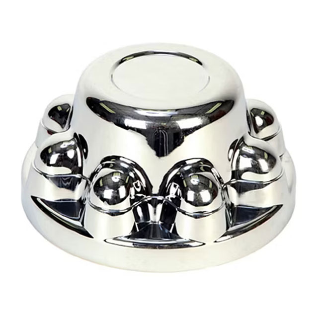 (image for) Trailer Wheel Hub Cover Chrome 16" Wheels 1/2" 8 On 6.5" Bolt Pattern Dexter/Redneck #QT765C