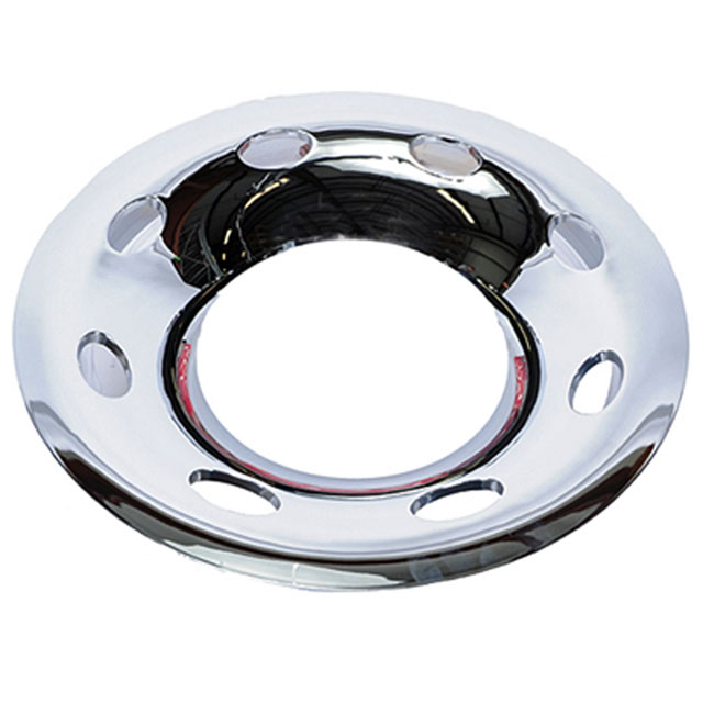 (image for) Trailer Wheel Liner Chrome 16" Wheels 8 On 6.5" Bolt Pattern Dexter/Redneck #QT865CLO