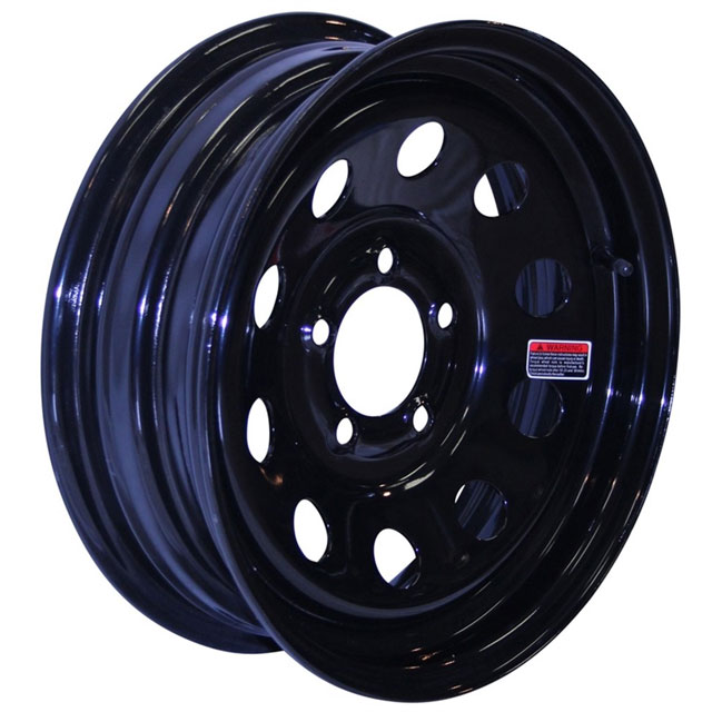 (image for) Steel Modular Trailer Wheel 5 On 4.5" Bolt Pattern Black 13” x 4.5” Dexter/Redneck #WH1345-545BM