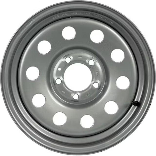 (image for) Steel Modular Trailer Wheel 5 On 4.5" Bolt Pattern Silver 14” X 5.5" Dexter/Redneck #WH1455-545SM