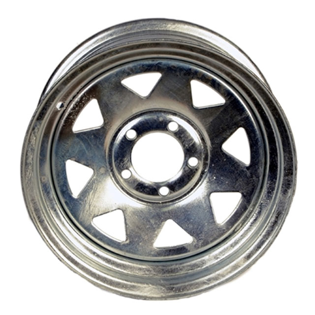 (image for) Steel Spoke Trailer Wheel 5 On 4.5" Bolt Pattern Galvanize 14” X 5.5" Dexter/Redneck #WH1455-5GVS