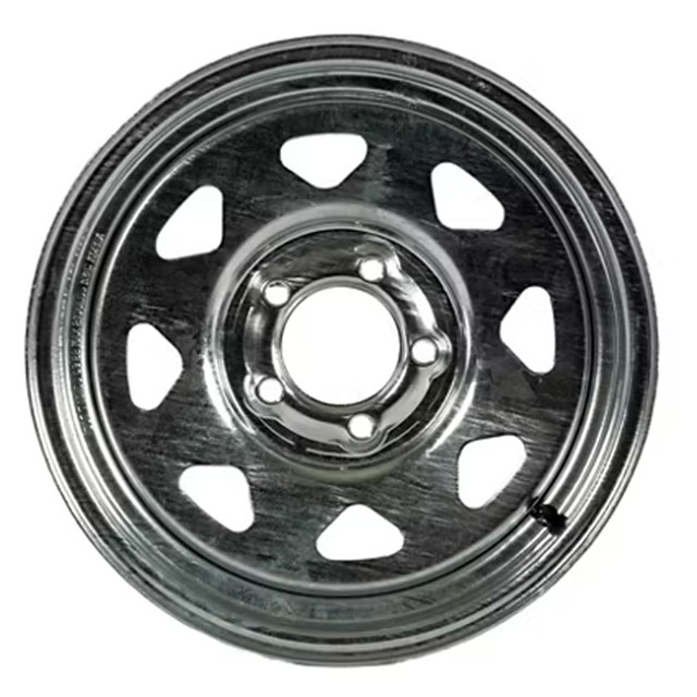 (image for) Steel Spoke Trailer Wheel 5 On 4.5" Bolt Pattern Galvanize 15” X 5" Dexter/Redneck #WH155-545GVS