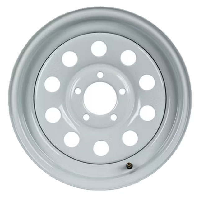 (image for) Steel Modular Trailer Wheel 5 On 4.5" Bolt Pattern White 15” X 5" Dexter/Redneck #WH155-545WM
