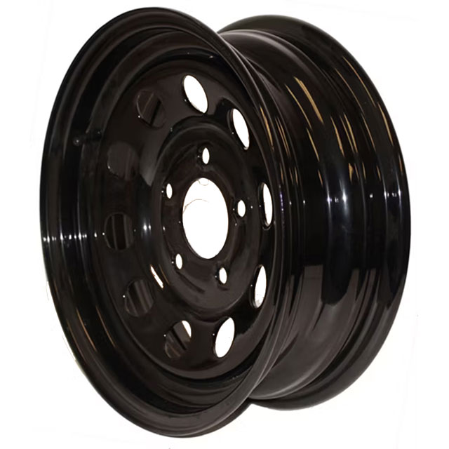 (image for) Steel Modular Trailer Wheel 5 On 5" Bolt Pattern Black 15” x 5” Dexter/Redneck #WH155-550BM