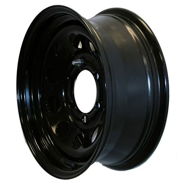 (image for) Steel Modular Trailer Wheel 6 On 5.5" Bolt Pattern Black 15” x 6” Dexter/Redneck #WH156-655BM