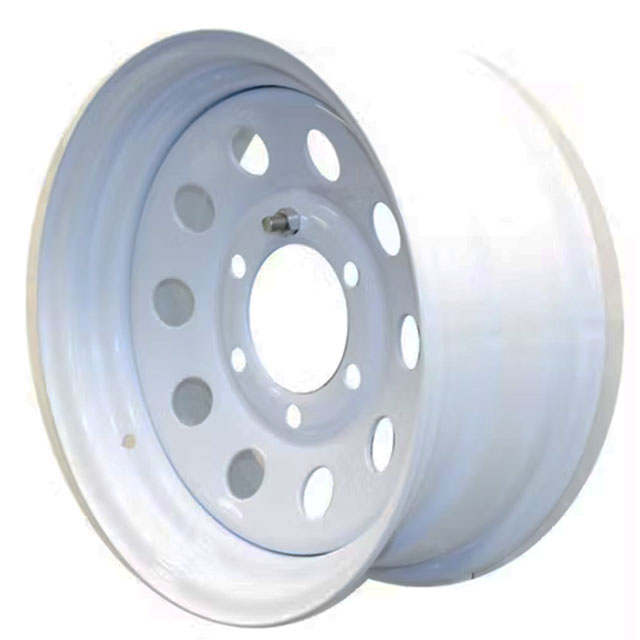 (image for) Steel Modular Trailer Wheel 6 On 5.5" Bolt Pattern White 15” x 6” Dexter/Redneck #WH156-655WM