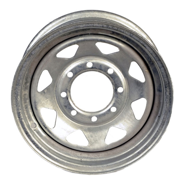 (image for) Steel Spoke Trailer Wheel 8 On 6.5" Bolt Pattern Galvanized 16x6” Dexter/Redneck #WH166-8GVS