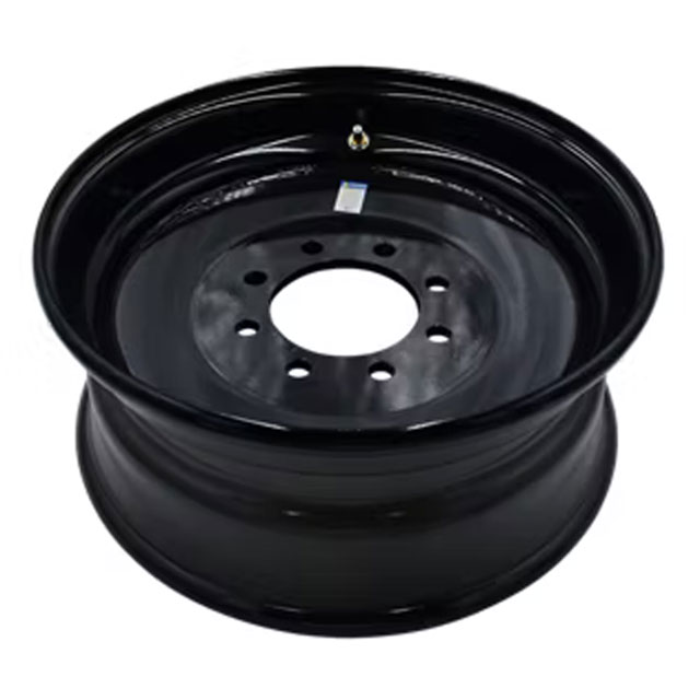 (image for) Steel Solid Center HD Trailer Wheel 8 On 6.5" Bolt Pattern Black 17.5 x 6.75" Dexter/Redneck #WH175675-8SM19IN