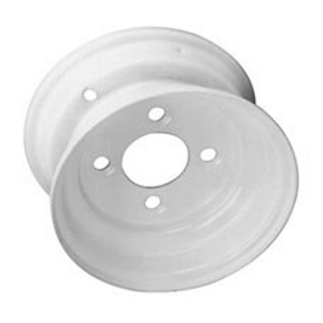 (image for) Steel OEM Trailer Wheel 4 On 4" Bolt Pattern White 8" x 3.75" Dexter/Redneck #WH84-40E