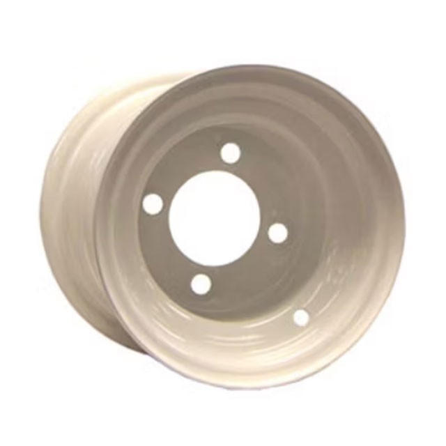 (image for) Steel OEM Trailer Wheel 4 On 4" Bolt Pattern White 8" x 7" Dexter/Redneck #WH87-4400E