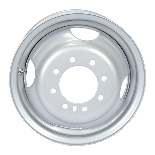 (image for) Steel Dual Trailer Wheel 8 On 6.5" Bolt Pattern Silver 16” x 6” Dexter/Redneck #WHIDS166-80E